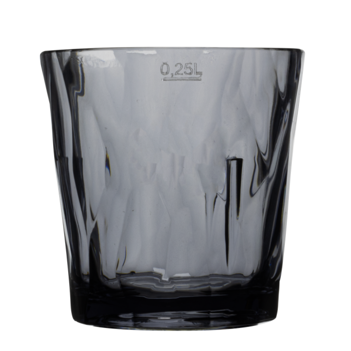 Pahar whisky policarbonat RAKI DIAMOND FUME, 250ml, D8, 7xh9cm