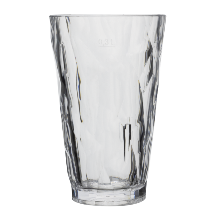 Pahar long drink policarbonat RAKI DIAMOND CLEAR, 300ml, D8, 7xh13, 9cm