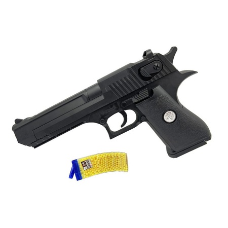 Pistol de jucarie cu bile, 800 bile 6 mm, 24 cm, negru