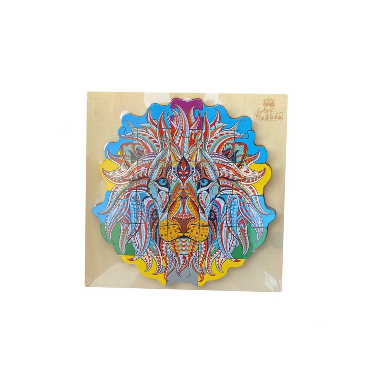 Ælements® 3D fa puzzle, LEO modell, 26 db, 22,5x22 cm, +3 év