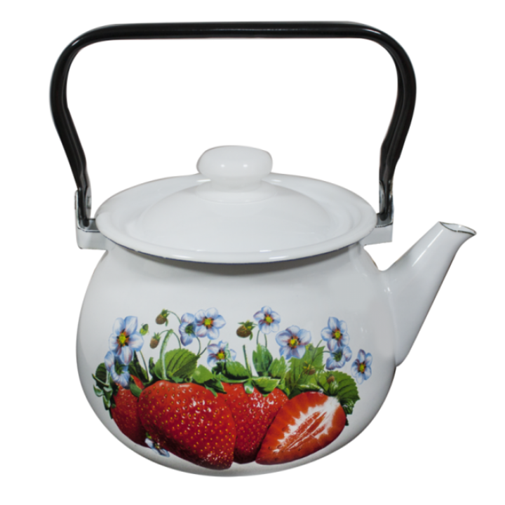 Ceainic KLUBNIKA emailat cu capac 2L otel carbon