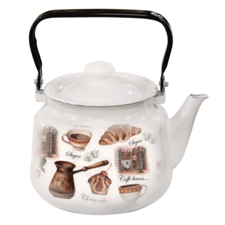 Ceainic Cafe de Cherie otel carbon, emailat 3, 5L