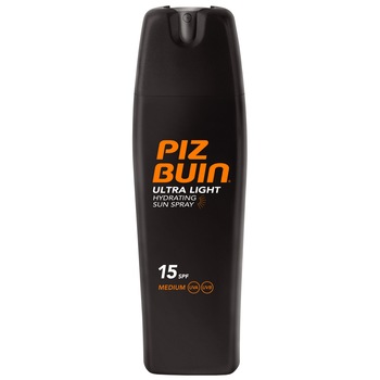 Spray pentru protectie solara Piz Buin Ultra Light Spray SPF 15, 200 ml Spray pentru protectie solara Piz Buin Ultra Light Spray SPF 15, 200 ml