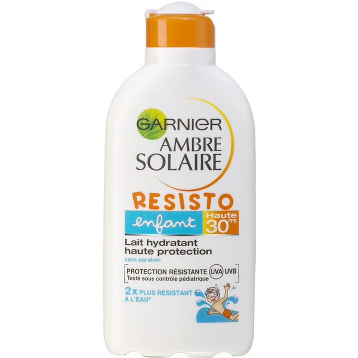 Lapte de corp cu protectie solara Garnier Ambre Solaire Enfant Resisto SPF 30, Copii, 200 ml