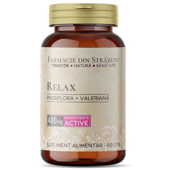Supliment natural Relax 60 capsule, Farmacie din Strabuni
