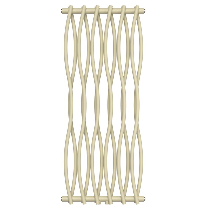 Calorifer Decorativ Crem, 120x50 cm, 506 W, 12 elementi, otel, baie sau camera, Emre