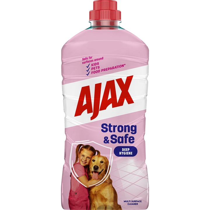 Почистващ препарат Ajax Strong & Safe, 1000 мл