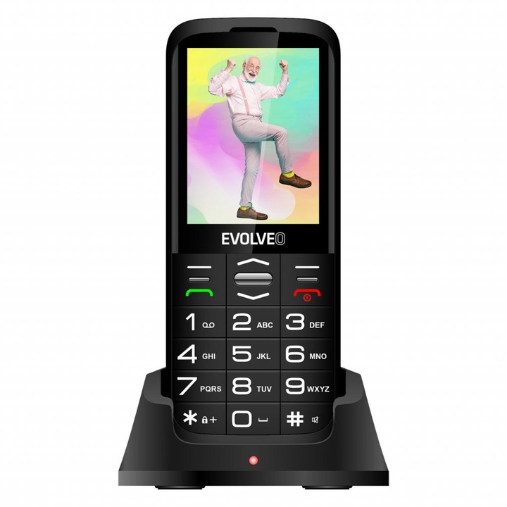 EASYPHONE XO EP630 Mobiltelefon, Fekete