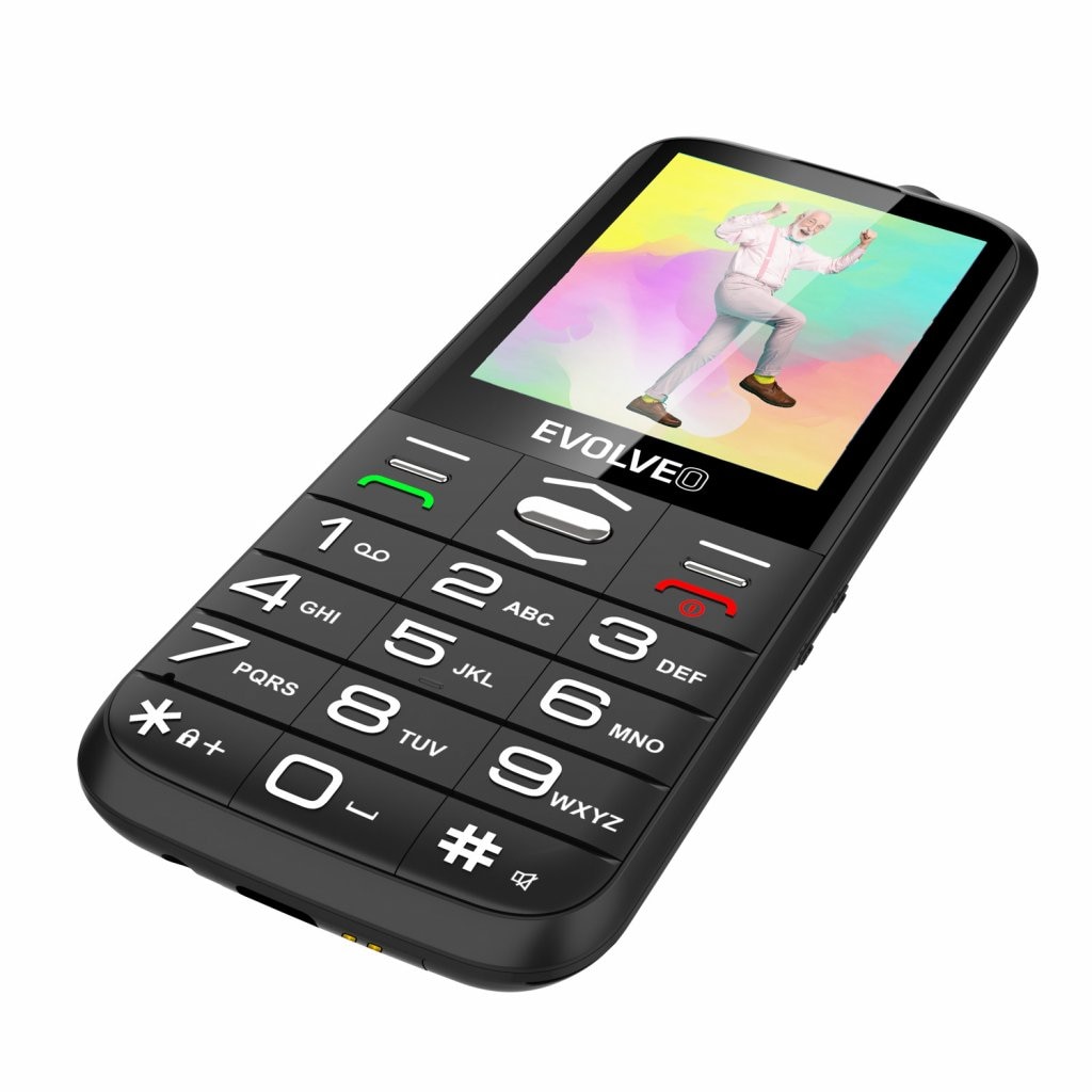 Telefon EVOLVEO EasyPhone XO, Dual SIM, 2.8", 1700mAh, Bluetooth, Negru, 143x58x13.6mm