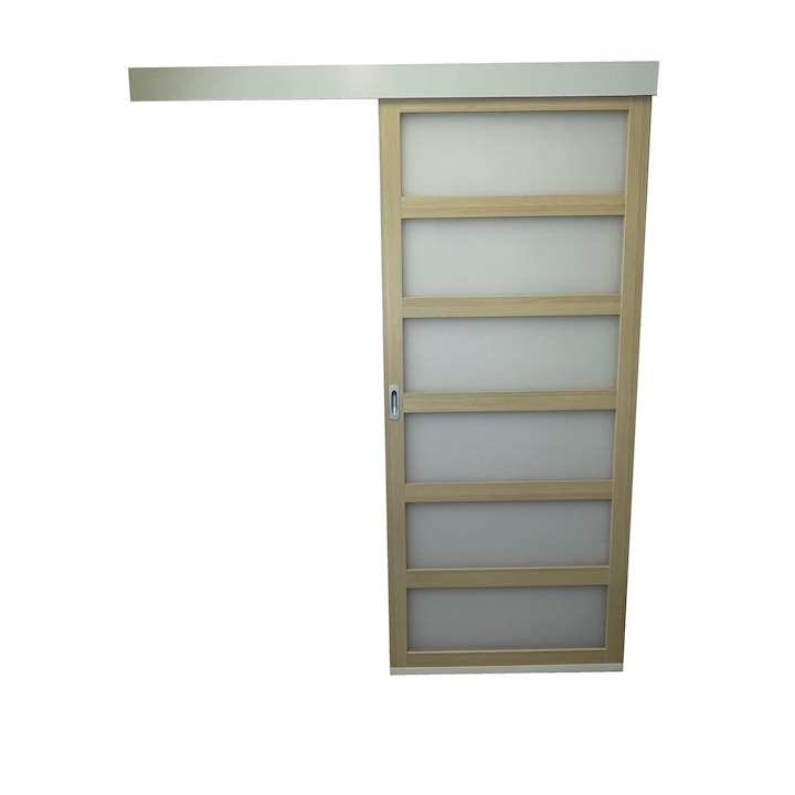 Плъзгаща се врата Sunshine, бук, 90x210 см, с акрилна вложка за прозорец