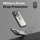 Optim Design tok Apple iPhone 15 Pro Max készülékhez, Fusion Smart Protection, Ütésgátló, Extra markolat textúra, Leesésgátló, Katonai minőségű védelem, Fekete átlátszó