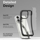 Optim Design tok Apple iPhone 15 Pro Max készülékhez, Fusion Smart Protection, Ütésgátló, Extra markolat textúra, Leesésgátló, Katonai minőségű védelem, Fekete átlátszó