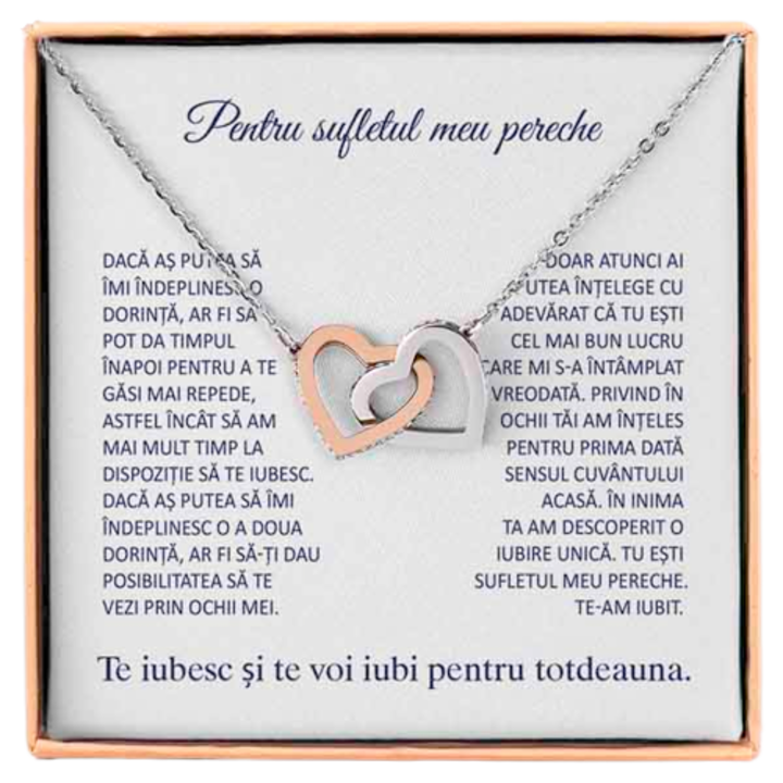Colier cu Inimi Impletite, Pentru sufletul meu pereche - SONA HEARTS