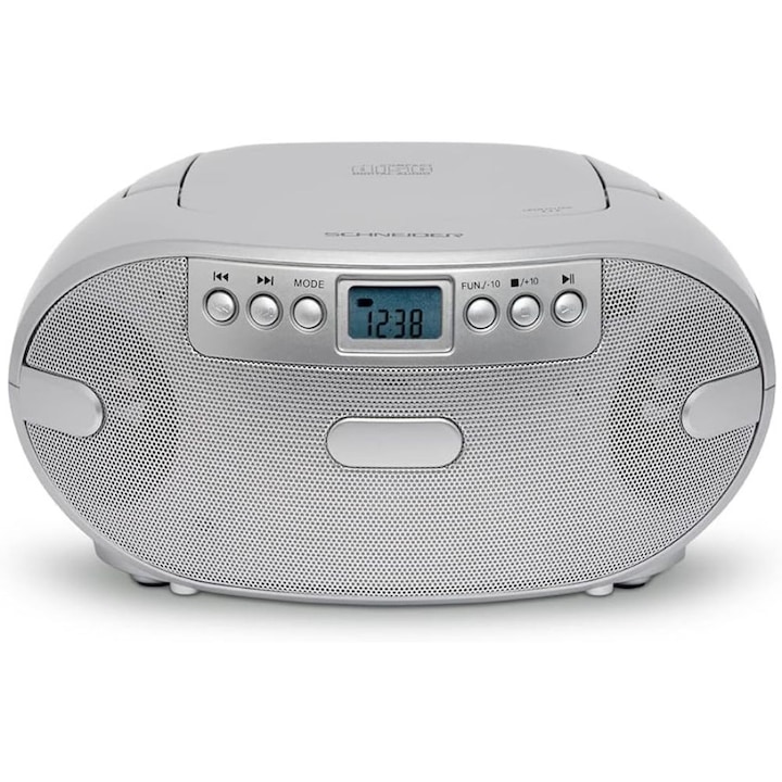 Аудио система Schneider GMSCCDBOOMSILV, Радио, CD плейър, Сива