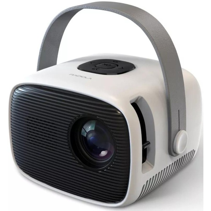 Мини видео проектор Radiola GMRAVP100, LCD екран, 3000 лумена, 4:3, 200:1, Бял / Черен