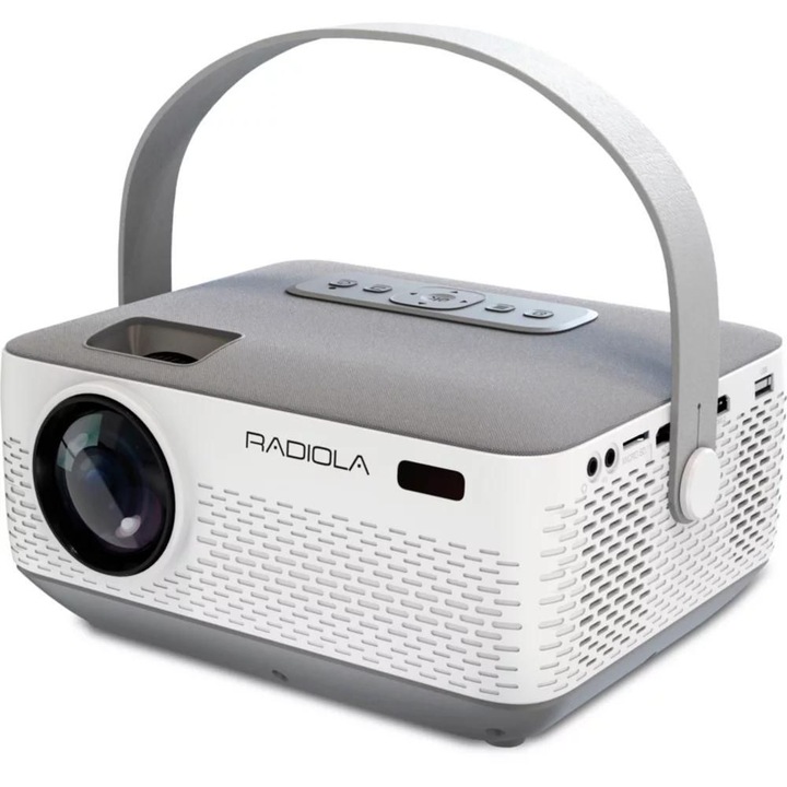 Видео проектор Radiola GMRAVPB301, LCD екран, 3800 лумена, 16:9, 500:1, Бял / Черен