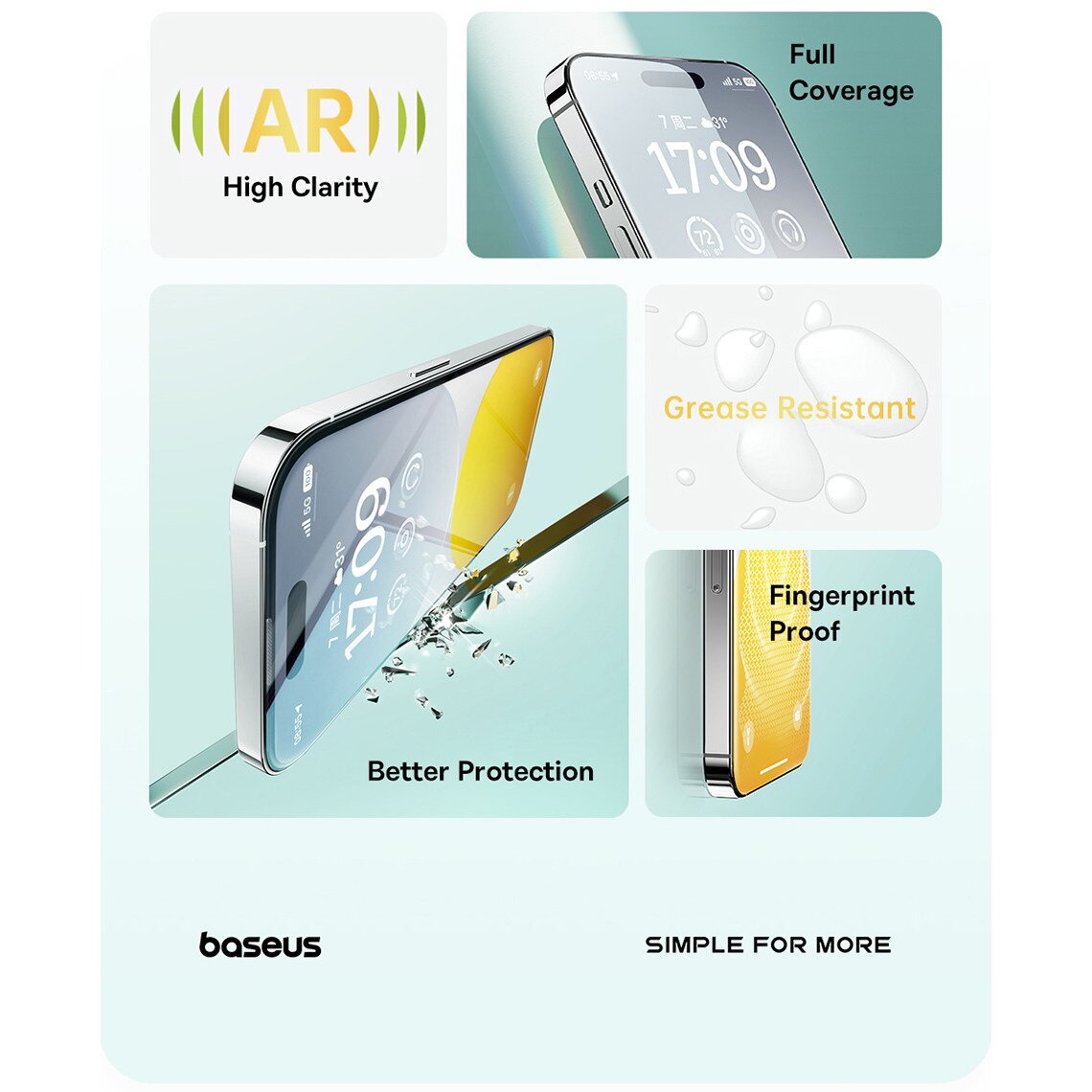 Комплект стъклени протектори BASEUS Tempered Glass SET Crystal Ceramic