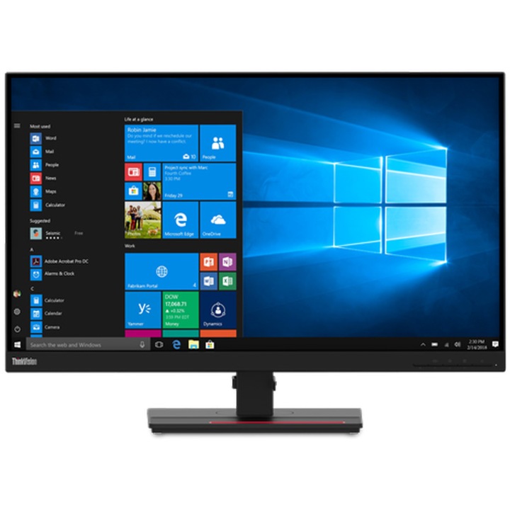 Lenovo ThinkVision T27h-2L LED monitor, 27", 4 ms, USB-C, 60 Hz, fekete