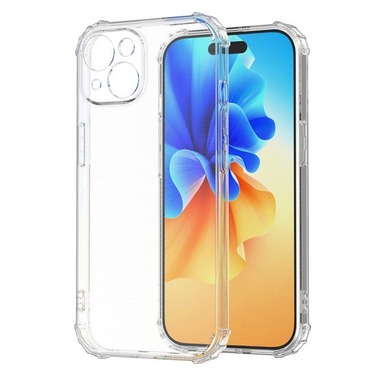 Husa Compatibila cu iPhone 15, Silicon, Anti Shock, Transparenta, 1.5mm