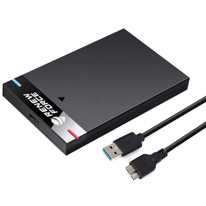 Carcasa Rack pentru Hard-Disk Extern 2.5 inch, Renew Force, USB 3.2, SATA, Design Tool-free, Neagra