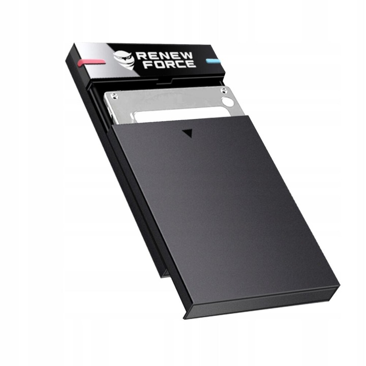 Carcasa Rack pentru Hard-Disk Extern 2.5 inch, Renew Force, USB 3.2, SATA, Design Tool-free, Neagra