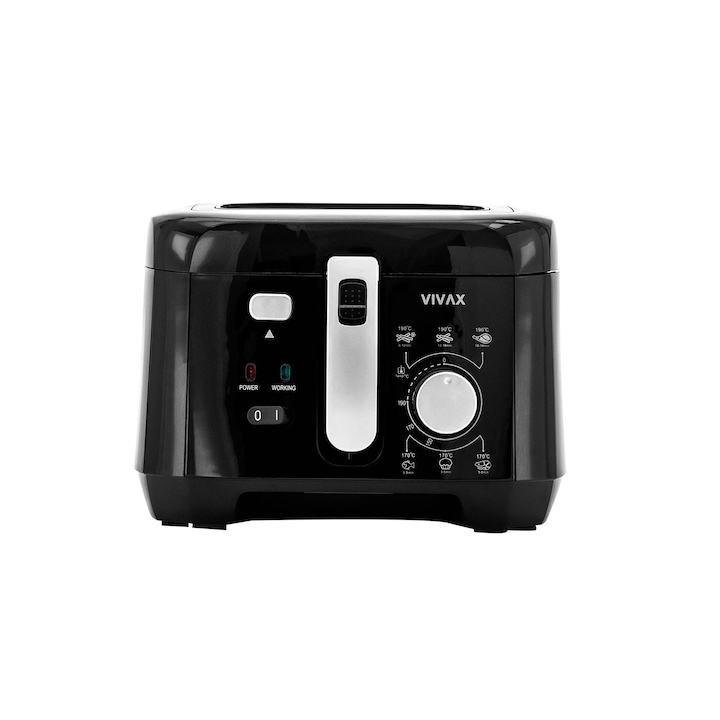 Friteuza, BERGMANN, 9,2L, 2000 W, 10 programe, negru, cu aer cald