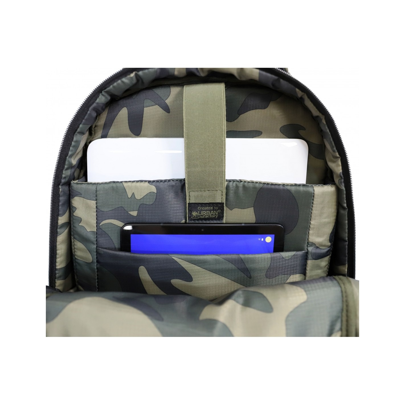 Rucsac pentru notebook, Urban Factory, Stofa, Cyclee City eco, 15.6", Kaki