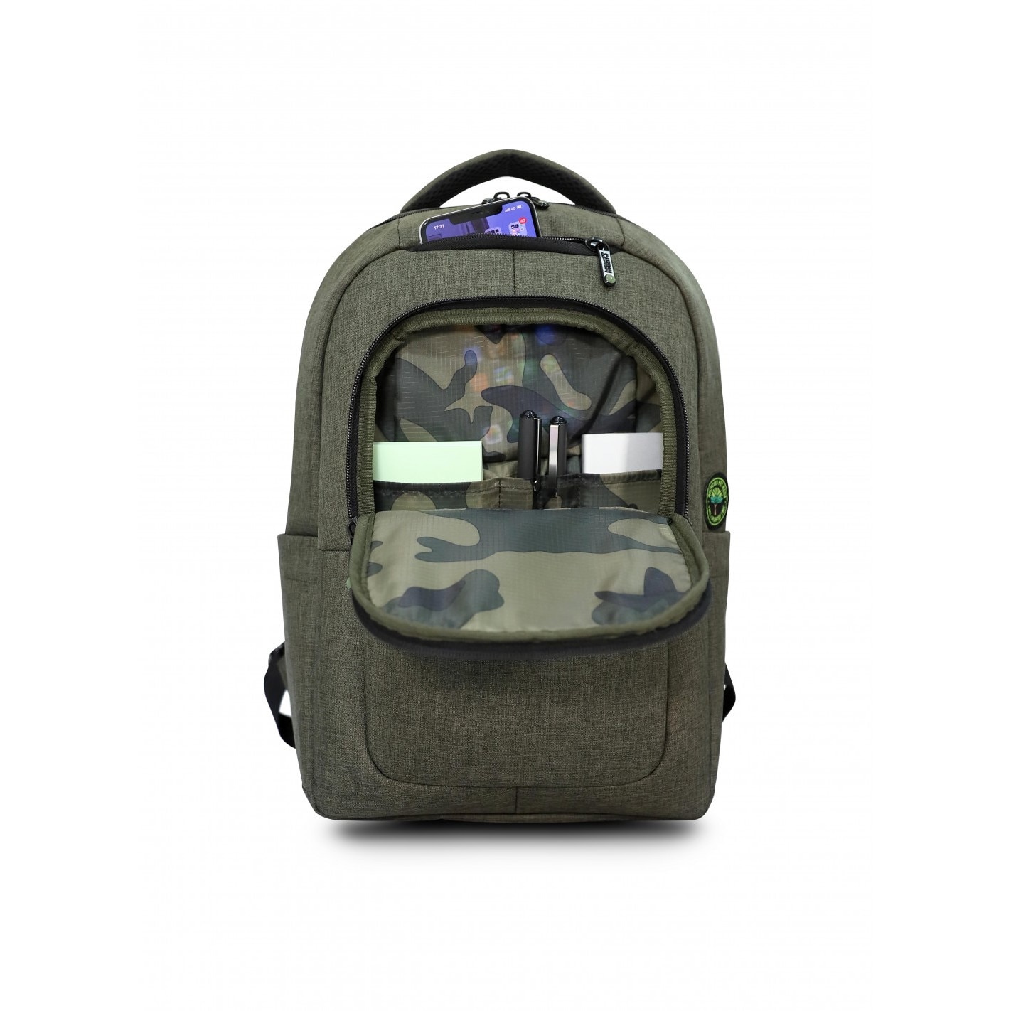 Rucsac pentru notebook, Urban Factory, Stofa, Cyclee City eco, 15.6", Kaki