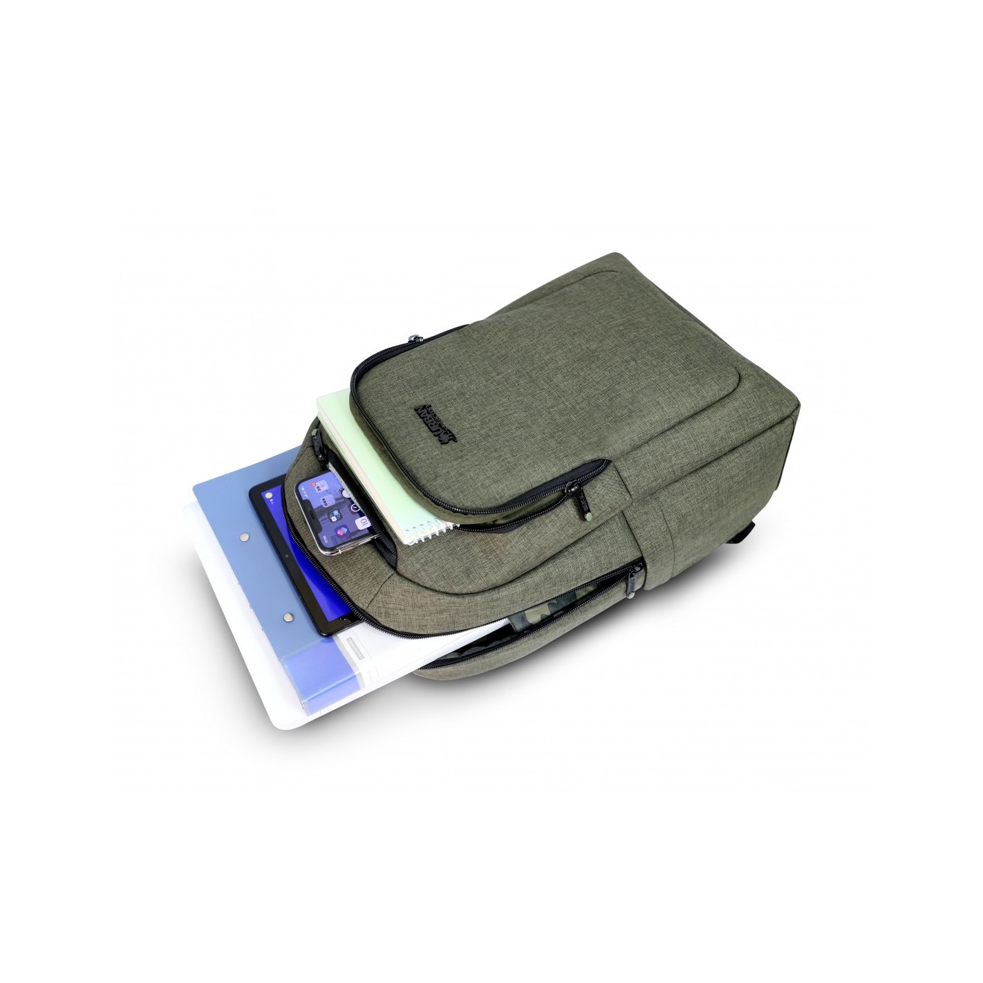 Rucsac pentru notebook, Urban Factory, Stofa, Cyclee City eco, 15.6", Kaki
