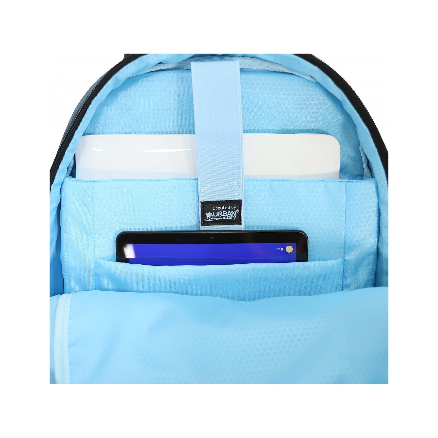 Rucsac pentru notebook, Urban Factory, Stofa, Cyclee City eco, 15.6", Albastru/Negru