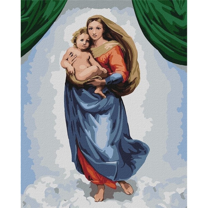 Ideyka festmény számokkal, Madonna Sistina, 40x50cm