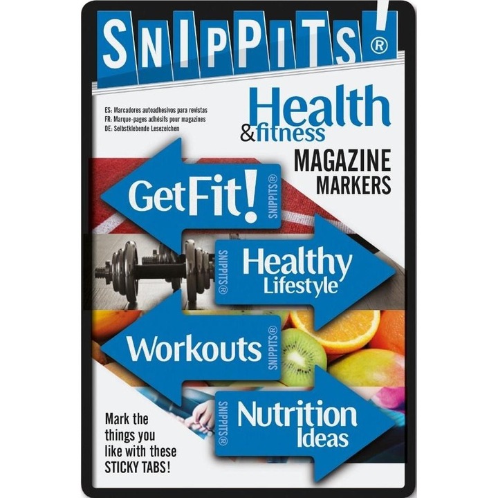 Set 100 notite autoadezive IF, Snippits!, Albastru/Alb