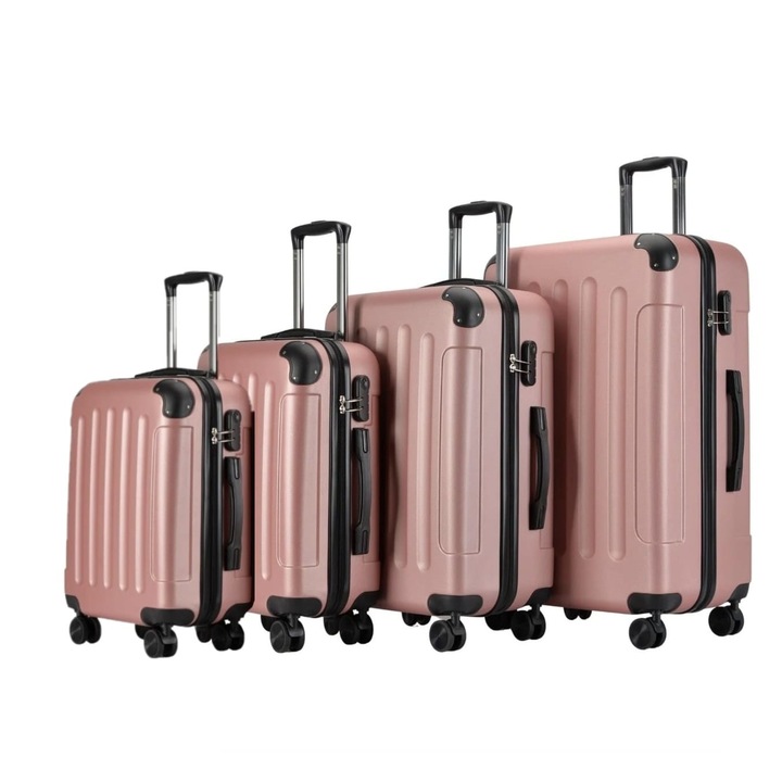 Комплект от 4 ABS колички с 4 колела Pink ORMI