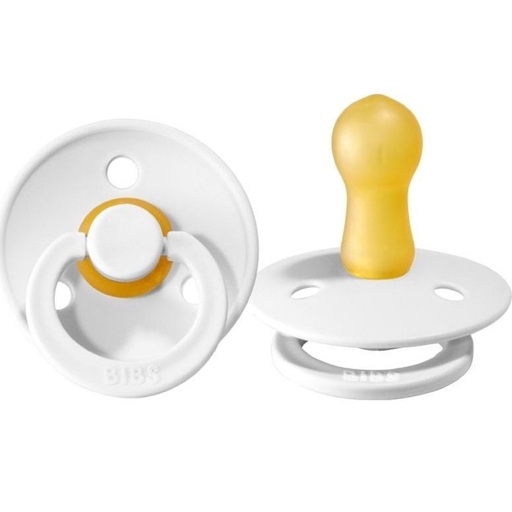 Bibs cumi, gumi, 45 mm, fehér/sárga