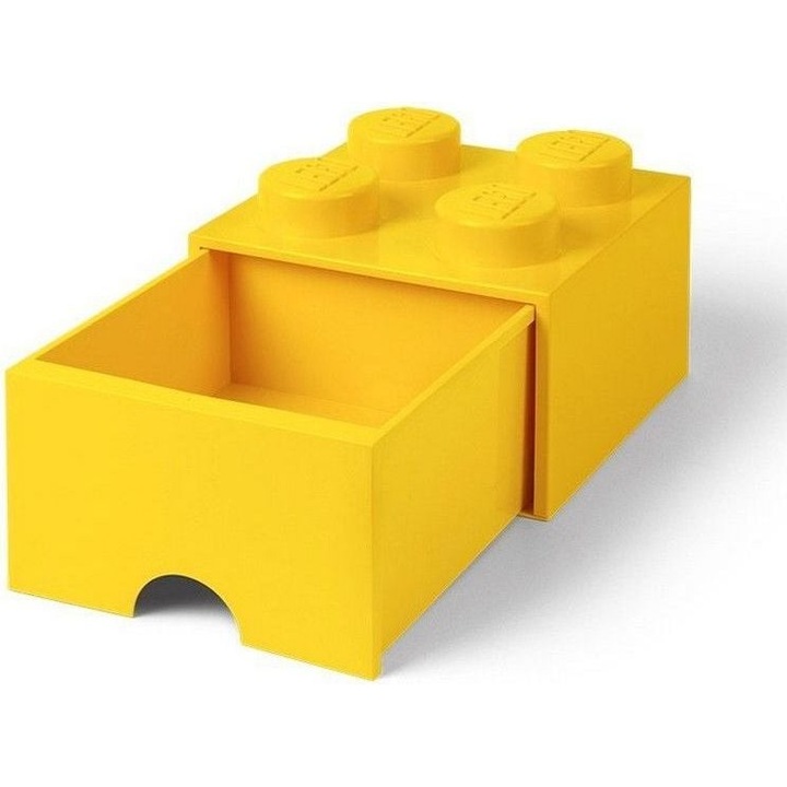 Cutie depozitare Room Copenhagen LEGO, 25x25x18 cm, Plastic, Galben
