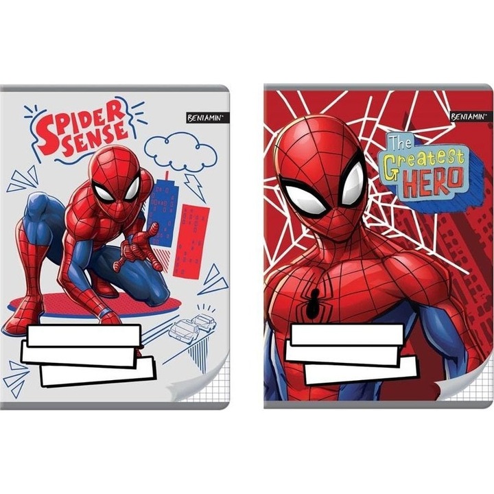 Set caiete, Beniamin, Spiderman, Multicolor