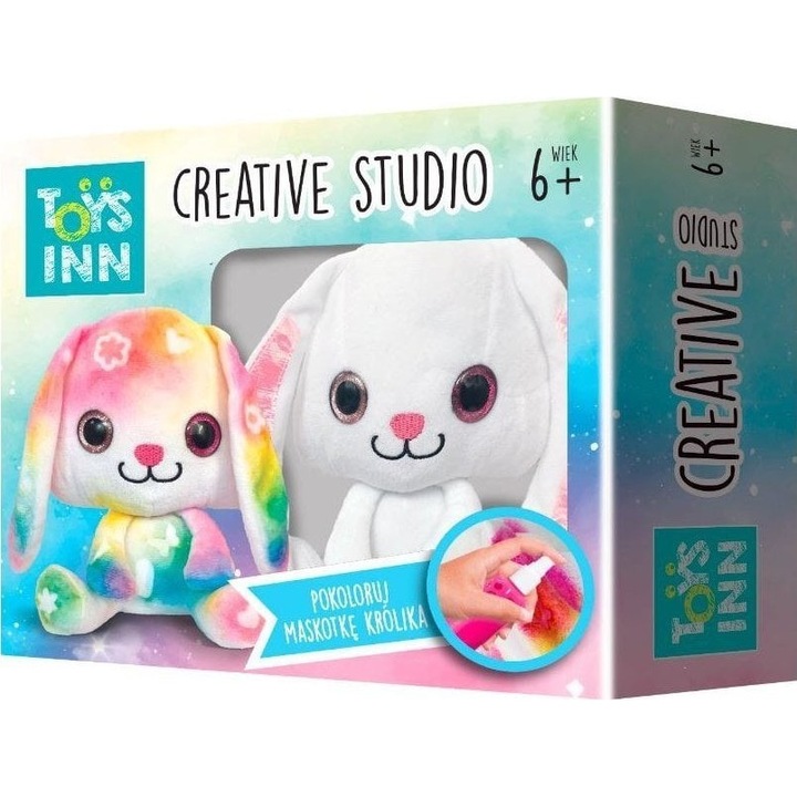 Комплект Stnux Creative Studio, Оцветяващ заек, 20x15 см, бял