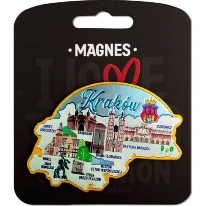 Magnet decorativ cu cladiri, Pan Dragon, Multicolor