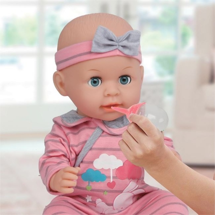 Комплект бебешки кукли Shopiens® с 10 звука и портбебе, многофункционален, 35см