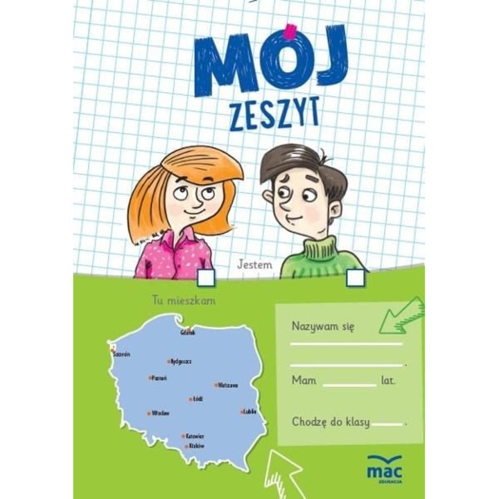 Jegyzetfüzet MAC írás tanulásához, 16 oldal, többszínű