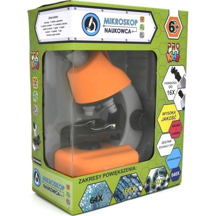 Детски микроскоп Pro Kids, 6+ години, Многоцветен