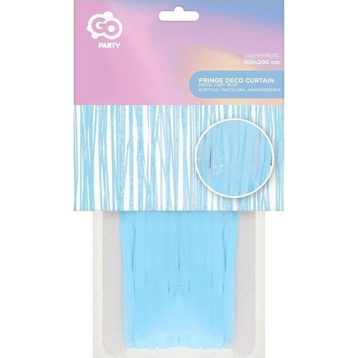 Dekorfüggöny, GoDan, 100 x 200 cm, Világoskék