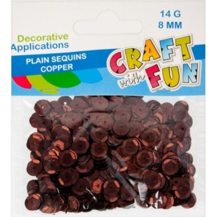 Set paiete, Craft with Fun, 8 mm, Maro, 14g