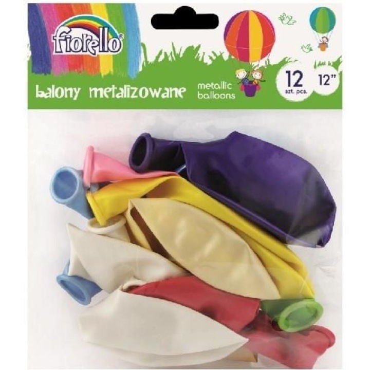 Set 12 baloane, FIORELLO, Multicolor