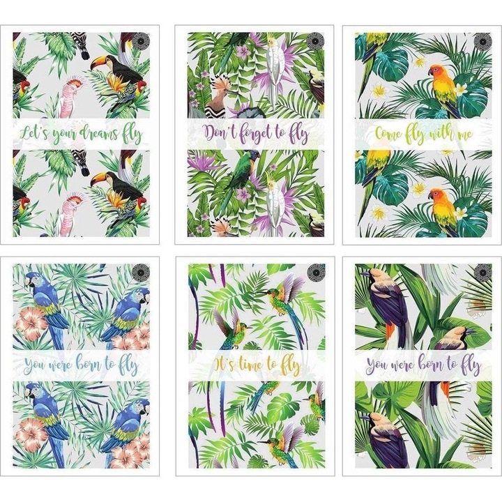 Caiete, Ziemia obiecana, Hartie, Multicolor, A5, 5 db