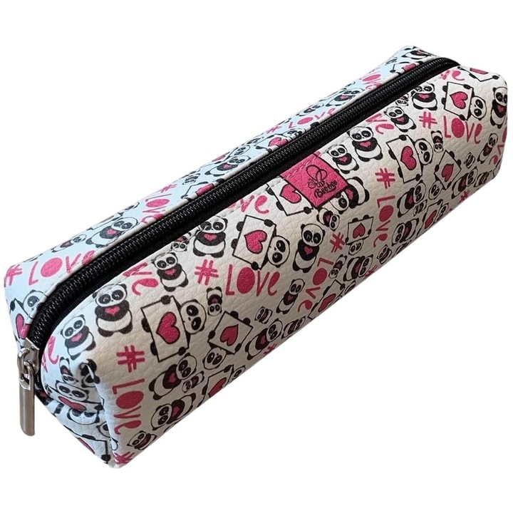 Моливник Panda, Bee-bee, Екологична кожа, 21 x 5.5 x 5.5cm, Многоцветен