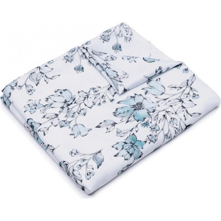 Baba pelenkázó betét, pép bambusz, bambusz, fehér/kék