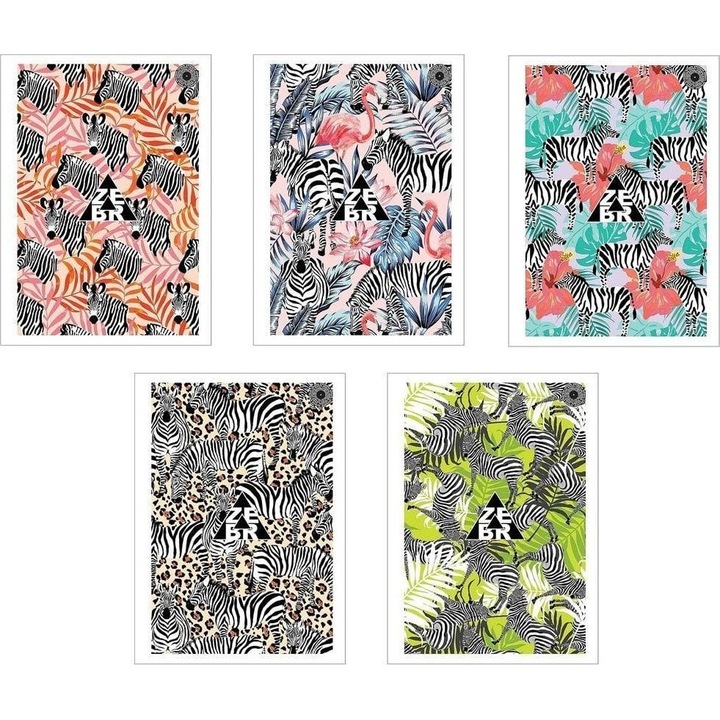 Set 5 caiete brulion A5/96K Ziemia Obiecana, 96 coli, Multicolor