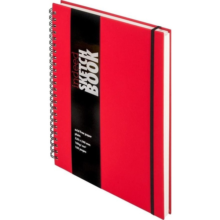 Vázlatfüzet A4, Antra, 100 lap, piros