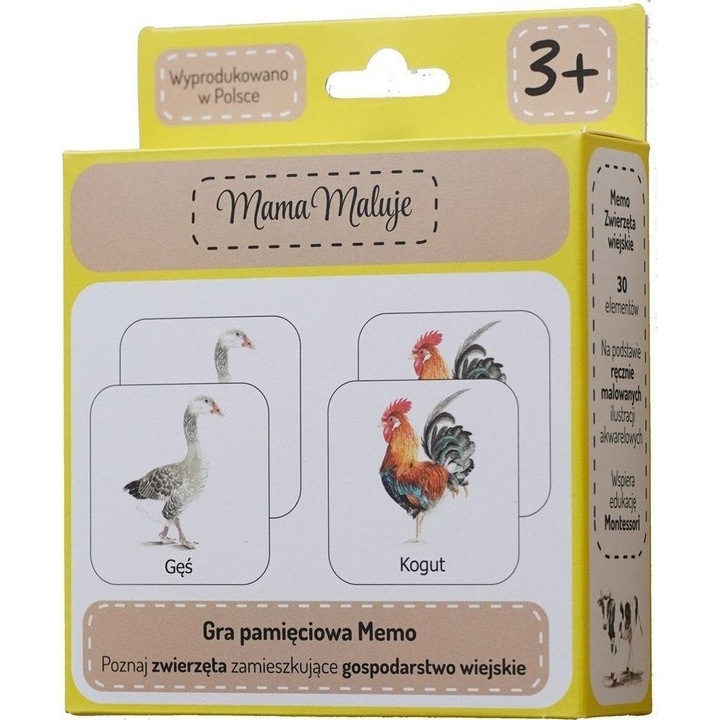 Игра за памет, Mama Maluje, 3 години+, Многоцветна